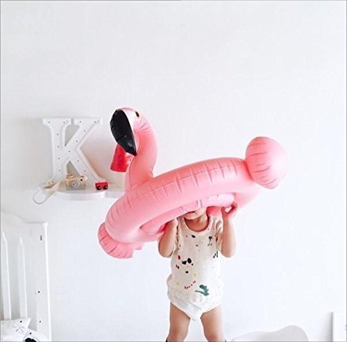 Baby Pool Float, Flamingo Inflatable Rafts Swim Ring Swimming Pool Toys for Kids- Bonus Carry Bag & Flamingo Drink Float - Thumbnail 7