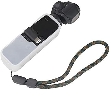 YKYK Pocket Silicon Protector Case Cover Ventilate with Wrist Lanyard Compatible for DJI OSMO Pocket Shock Proof Soft Sweatproof Conveniently Cover Accessories (White)