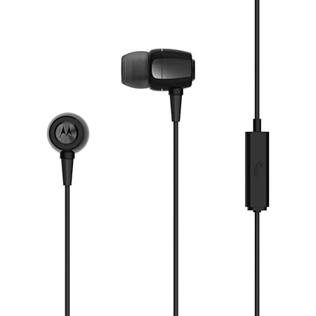 Motorola Earbuds Metal | IP54 Wasserfeste Kabelgebundene Stereo-Kopfhörer | Kopfhoerer mit Headset | In-Ear Ohrhöhrer | Schwa