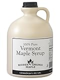 Hidden Springs White Label Vermont Maple Syrup, Golden Delicate, 64 Ounce