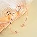 Ruarua Love Knot Bracelet for Women Bridesmaid Bracelets Rose Gold Cuff Bangle Girls 6 Pcs a Set (Rose Gold)