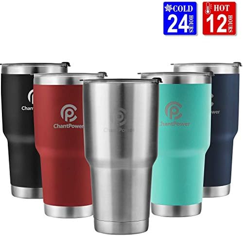 CHANTPOWER 20oz/30oz/36oz/10oz Coffee Tumbler, Coffee Travel Mug, Spill Proof Stainless Steel Travel Coffee Mug for Cold & Hot Drinks, Double Wall Vacuum Insulated Coffee Flask with Splash Proof Lid