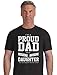 Tstars Proud Dad Shirt Gifts for Dads from Daughter Fathers Day Funny Shirts for Men X-Large Black