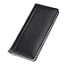 Samsill Regal Leather Business Card Holder with Padded Cover, Book Holds 96 Business or Credit Cards, Black