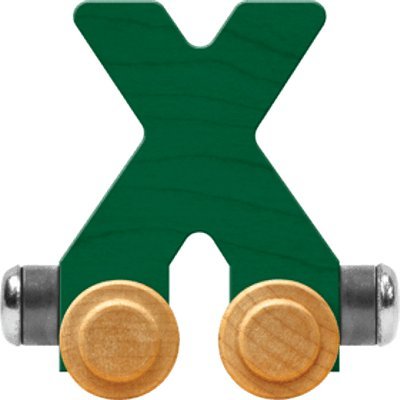 NameTrain Bright Letter Car X - Made in USA (Green)
