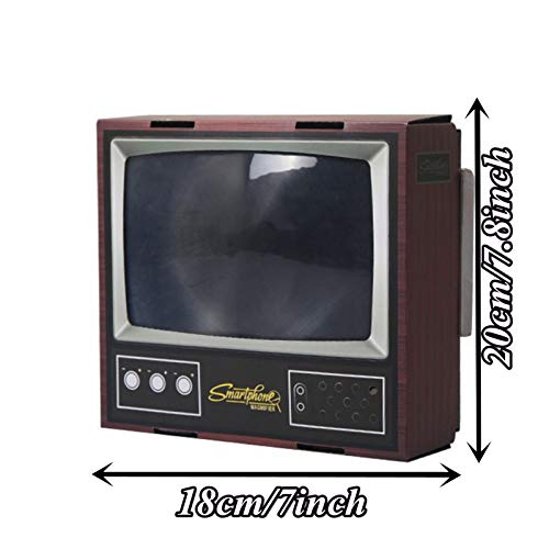 Lupa de Pantalla de Smartphone 3D , Estereoscópica de Mini Televisor Retro DIY Amplificador de Pantalla HD con Altavoz