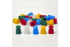 Globe Scientific 118127B Polyethylene Flange Plug Cap for Test Tubes, 12mm Size, Blue (Pack of 1000)