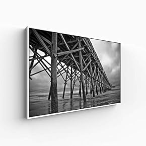 Canvas Wall Art for Living Room, Bedroom Black and White Construction Framed Canvas Prints for Home Decoration Ready to Hang - 16x24 inches