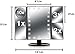 Asani Tri-Fold Lighted Magnification Makeup Mirror with a FREE 10X Spot Mirror | 21 LED Lights & Touch Controls | 1X / 2X & 3X Magnifying Cosmetic Vanity Folding Mirrors for Dresser and Travel (Black)