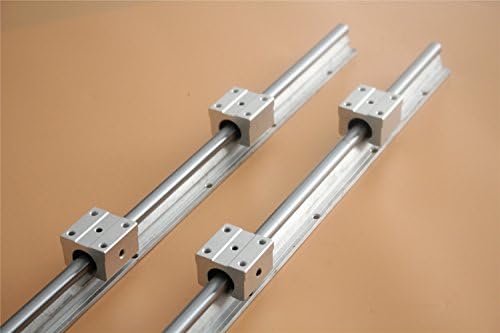CHUANGNENG 2Pcs SBR20 800mm Linear Bearing Slide Rail Guide Shaft+4Pcs SBR20UU 20mm Blocks US Stock