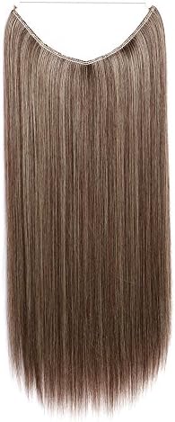 NiCheng 22inch 80g Long Straight Blend Color Hide Halo Hair Extensions Synthetic Fiber Women's Popular Hairpieces (33-613)