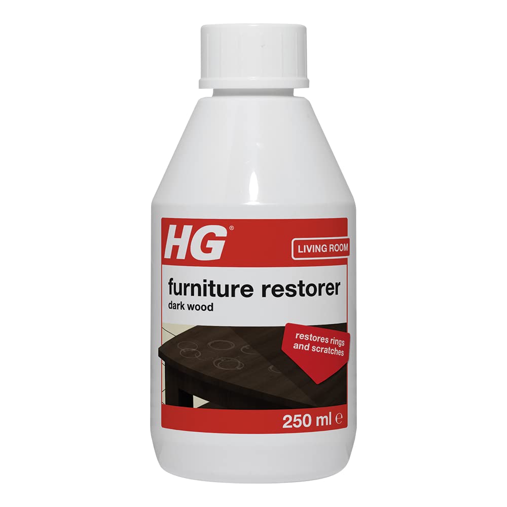 HG Dark Wood Furniture Restorer - Cleans & Reduces Marks, Stains, Rings & Scratches on Wooden Surfaces - Anti-Ageing Treatment for Dark Wood - 250ml โ image 1