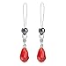 Jovivi Mix Colors 10pc Nipple Shields Jewelry Noose Faceted Teardrop Crystal Black Hematite Adjustable Non Piercing