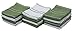DII Basic Ribbed Terry Kitchen Basics Collection, Green, Dishcloths, 12 Piece