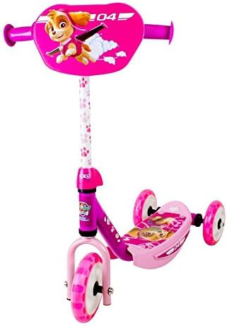 Paw Patrol Kick Scooter, Three Wheel, Adjustable Height, Plush Throw Blanket Bundle, Lightweight, Durable, Ages 3-5 years