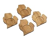 Arrowhead Bay Real Bamboo Coaster Set 4, Michigan design