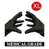 1000/Case Disposable Powder-Free Black Nitrile Medical Exam Gloves (Latex Free) Size-XLarge 5 Mil