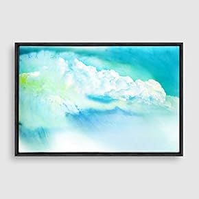 Framed Watercolor Cloud Home Artwork for Living Room Bedroom