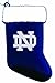 University of Notre Dame - Chirstmas Holiday Stocking Ornament - Blue