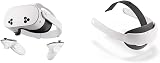 Meta Quest 3S 128GB and Elite Strap VR Headset Bundle