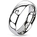 Marimor Jewelry His and Her 3 Piece Stainless Steel 2.50 Carat Cubic Zirconia Bridal Set and Men's Wedding Band
