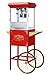 Great Northern Popcorn Red Roosevelt 8 Ounce Antique Popcorn Machine and Cart