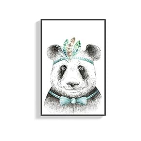 Framed Canvas Wall Art for Living Room, Bedroom Cartoon Animals Canvas Prints for Home Decoration Ready to Hanging - 16x24 inches