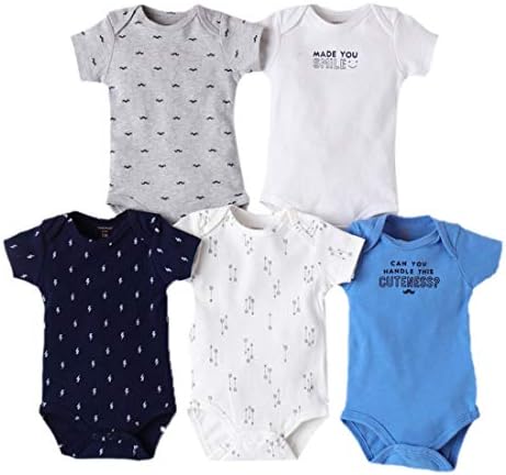 TEDMIMAK 5 Piece Blue Onesies