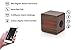 Beautiful Walnut Wood Bluetooth Portable Speaker, Alarm Clock and Digital Thermometer by Wasserstein