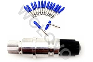 WOLOVO 15pcs/Set 60 Degree Graphtec CB15U CB15 Blades Vinyl Plotter Cutter + Blade Holder Housing