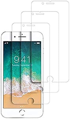 iPhone 8 7 6S 6,Glass Screen Protector HD Clear, Advanced Anti-Glare Protective Film iPhone 8,iPhone 7,iPhone 6S,iPhone 6 [4.7" inch] (3 Pack)