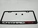 Fit Chevy Camaro RS Matt Black License Plate Frame with Caps