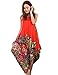 Broadfashion Women's Sexy Boho Strap Long Nightgown Sleepwear Dress (Red)