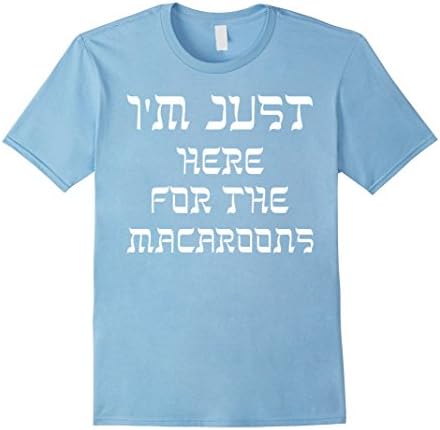 Men's Passover I'm Just Here For The Macaroons T-shirt Large Baby Blue