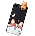 iPhone 6s/6 3D Animal Cell Phone TPU Case Cute Welsh Corgi Peeking on Top Slim Flexible Crystal Silicone Protective TPU Gel Skin Case Cover for Apple iPhone 6s/6(iPhone 6s/6, Corgi Black)