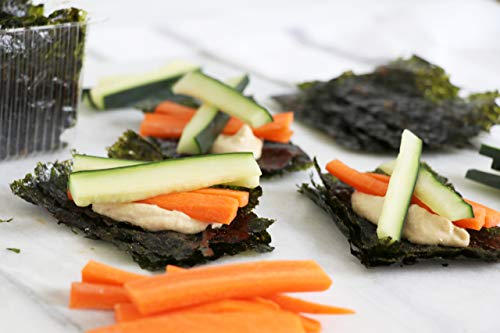 GIMME SEAWEED ORGANIC PREMIUM ROASTED SEAWEED SNACKS, TERIYAKI, 12 COUNT SHARING SIZE, KETO, VEGAN, GLUTEN-FREE, GREAT SOURCE OF OMEGA3S AND IODINE, HEALTHY ON-THE-GO SNACK FOR KIDS AND ADULTS