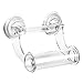 InterDesign Power Lock Toilet Paper Holder - Suction Roll Dispenser for Bathroom, Clear