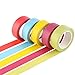 NUOLUX 12 Rolls Washi Tape Rainbow Decorative Tape 15mm x 10m