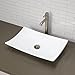 DECOLAV 1443-CWH Iris Classically Redefined Rectangular Vitreous China Above-Counter Lavatory Sink, White