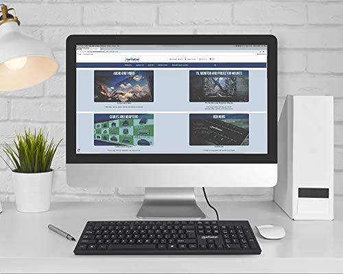 Manhattan Wired Computer Keyboard, Black – Basic Keyboard - with 5ft USB-A Cable, 104-keys, Foldable Stands - Compatible… - Image 3