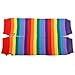 Colorful Rainbow Stripe Leggings Long Knit Gloves Socks Set Party Costume Accessory