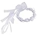 YoumeHome Wedding Flower Girl Headpiece Floral Crown to Match Flower Girl Dress (White)