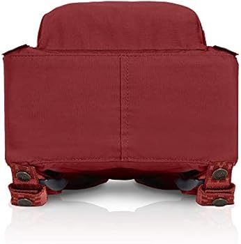 kanken mini deep red folk pattern