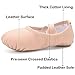 Ruqiji Leather Ballet Shoes for Girls/Toddlers/Kids/Women, Full Sole Leather Ballet Slippers/Dance Shoes