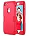 Petocase for iPhone 8 Case, Heavy Duty Slim Shockproof Drop Protection Hybrid Hard PC Covers Soft Rubber Bumper Protective Case for iPhone 8/7-Red