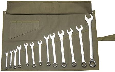 Eximius Ex 0401 Wrench/Tool Roll 14+6 Pockets of 100% Dyed Olive Drab 15 Oz Cotton Canvas