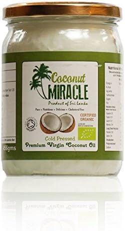 Coconut Miracle Organic Extra Virgin Coconut Oil - Cold Pressed and Unrefined (6.5 Ounce)