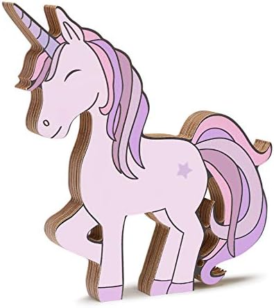 Storklings Unicorn Wooden Shelfie Pink Bedroom Decoration