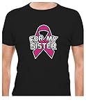 Pink Ribbon For My Sister - Breast Cancer Awareness Men's T-Shirt