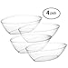 [4 Pack] Embellish Oval 64 Ounce Disposable Reusable Crystal Clear Hard Plastic Serving Size Bowls, Great For Salad, Snack, Chips, Candies, Side Dish, Use At Wedding, Event, Party, Or At Home